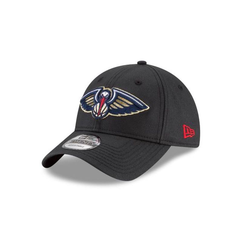 NBA New Orleans Pelicans Waxed Canvas 9Twenty Adjustable (HLW3996) - Black New Era Caps